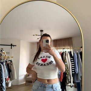 Fashion Nova White Heart Breaker Tee